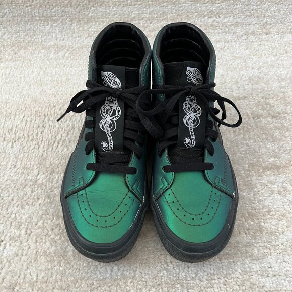 Vans x Harry Potter Sk8-Hi Dark Arts Morsmordre Sneakers Shoes 6.5 Green Black - Picture 3 of 11